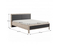 Posteľový rám Lumpur LN16 160 - san remo / grafit