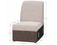 Jednosed Iza - béžová / hnedá