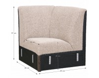 Rohová časť Iza - béžová / hnedá