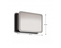 Kúpeľňová skrinka na stenu so zrkadlom Dominika 35RO TR14 - biela