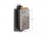 Kúpeľňová skrinka na stenu Dominika 35RO TR12 - biela