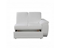 Dvojsedačka s úložným priestorom Labello P - ultrabiela (Cayenne 1115)