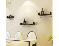 Poličky (3 ks) Lupo - čierna