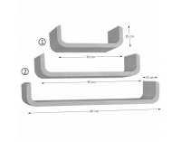 Poličky (3 ks) Lupo - biela