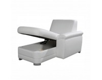 Otoman s úložným priestorom Labello P - ultrabiela (Cayenne 1115)