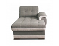 Otoman s úložným priestorom Ruba LC P - tmavosivá / krémová