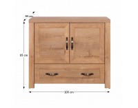 Dvojdverová komoda Adriano 8 - dub lefkas svetlý