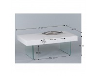 Konferenčný stolík Daisy - biely vysoký lesk