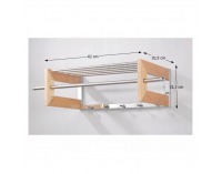 Vešiak na stenu Waldino - chróm / prírodná