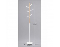 Vešiak Racine - prírodná / biela