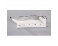 Vešiak na stenu Valli - biela / chróm