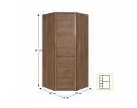 Rohová šatníková skriňa Monte 22 - dub lefkas