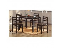 Jedálenský set Oxana 1+4 - cappuccino / tmavohnedá