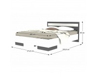 Posteľový rám Greyline 160 - biela / grafit
