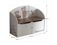 Box na hračky Puff 234549 - čokoládová / biela