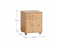 Kontajner na kolieskach Tempra 10 - buk