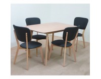 Jedálenský set Irvin 1+4 - dub / tmavosivá