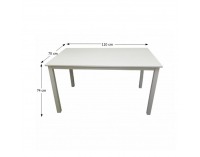 Jedálenský stôl Astro 110 cm - biela