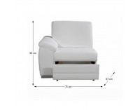 Jednosed s úložným priestorom Labello L - ultrabiela (Cayenne 1115)