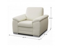 Kreslo Labello - ultrabiela (Cayenne 1115)