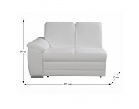 Dvojsedačka Labello L - ultrabiela (Cayenne 1115)