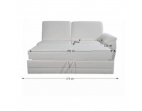 Rozkladacia trojsedačka Labello P - ultrabiela (Cayenne 1115)