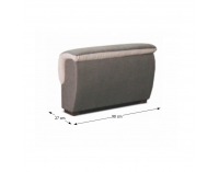 Podrúčka Ruba - tmavosivá / krémová