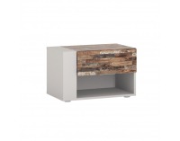 Nočný stolík Beria 1S P - grey / maracaibo