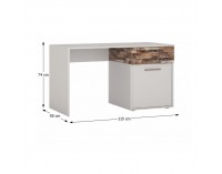 PC stolík Beria - grey / maracaibo