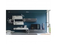 Obývacia stena Venecia - biely vysoký lesk / sivý vysoký lesk