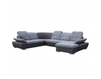 Rohová sedačka U s rozkladom a úložným priestorom Silver L - sivá