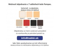 Kožená taburetka Trek - biela koža (Yak M6901)