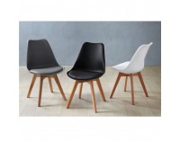 Jedálenská stolička Bali - biela / buk