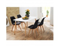 Jedálenská stolička Bali - čierna / buk