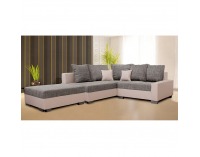 Rohová sedačka Ida New L - béžová / sivobéžová melírovaná