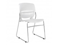 Kancelárska stolička Imena - biela / chróm