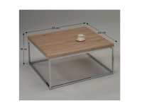 Konferenčný stolík Natanel - dub sonoma / chróm