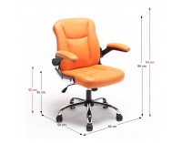 Kancelárske kreslo s podrúčkami Gared - oranžová