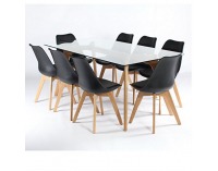 Jedálenská stolička Bali - čierna / buk