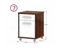 Kancelárska zostava Johan - slivka / biela