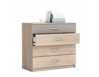 Zásuvková komoda Graphic Typ 6 - dub arizona / sivá
