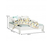 Posteľový rám Ambian 140 - biela