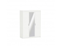 Šatníková skriňa so zrkadlom Ambian 3D - biela