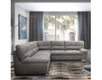 Rohová sedačka s rozkladom a úložným priestorom Albany K L - hnedá