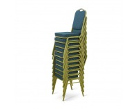 Konferenčná stolička Zina 2 New - zelená / zlatá