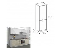 Potravinová skriňa Lewis 60 DK-210 2F - dub late