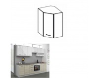 Horná kuchynská skrinka Lewis 60/60 NAR G-72 - biely vysoký lesk