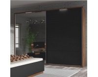Šatníková skriňa s posuvnými dverami Degas 2D - orech / čierna
