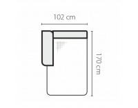 Otoman Gevona OBL L - mentolová / krémové šitie