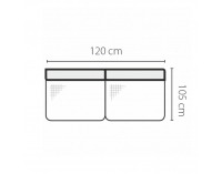 Dvojsedačka Gevona 2 - mentolová / krémové šitie